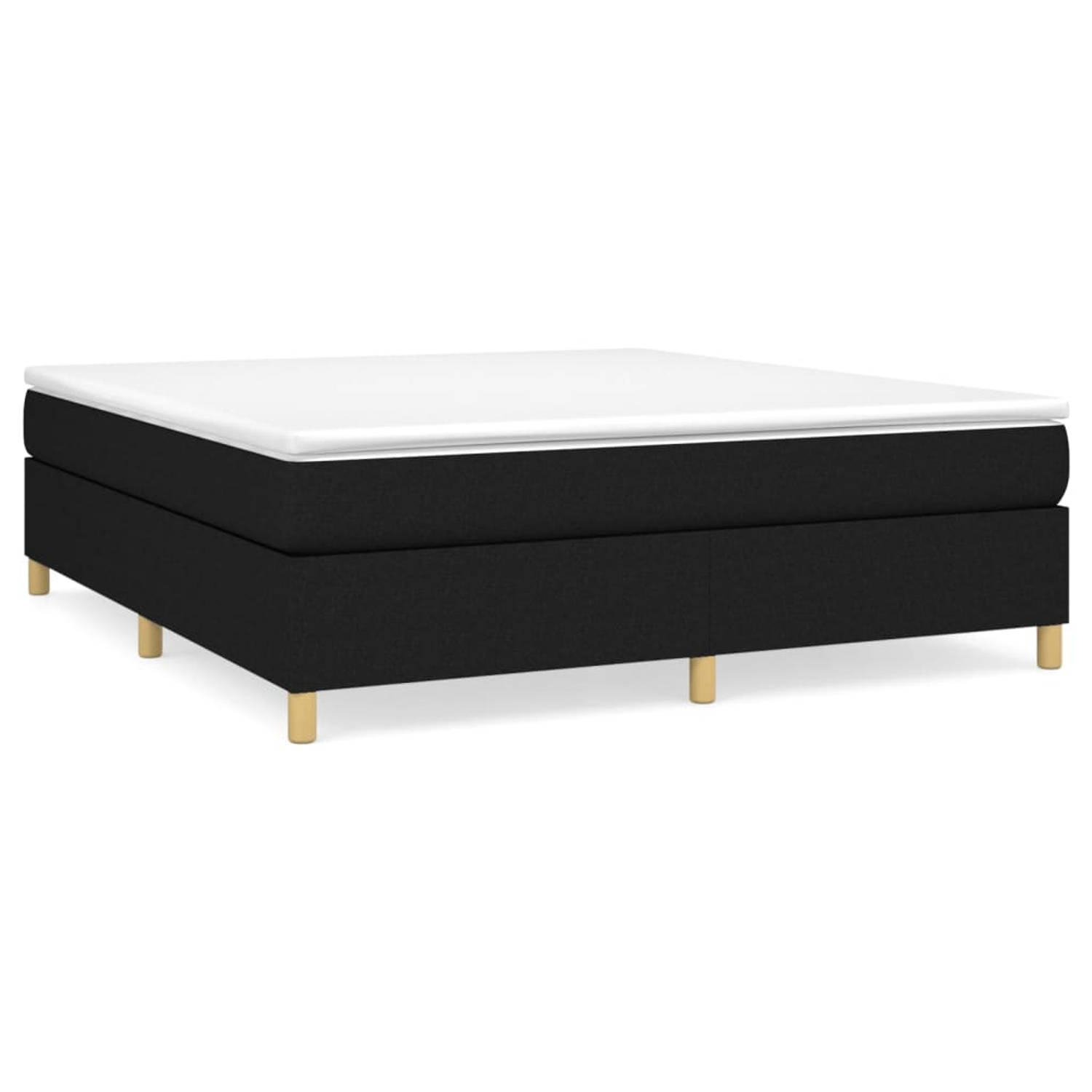 The Living Store Boxspring met matras stof zwart 180x200 cm - Boxspring - Boxsprings - Bed - Slaapmeubel - Boxspringbed - Boxspring Bed - Tweepersoonsbed - Bed Met Matras - Bedfram