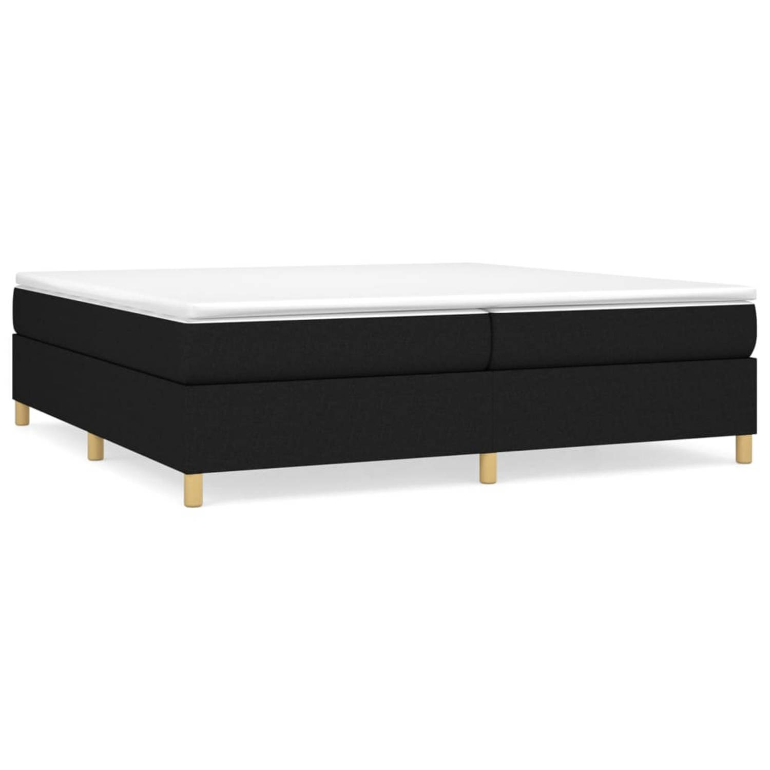 The Living Store Boxspring met matras stof zwart 200x200 cm - Boxspring - Boxsprings - Bed - Slaapmeubel - Boxspringbed - Boxspring Bed - Tweepersoonsbed - Bed Met Matras - Bedfram