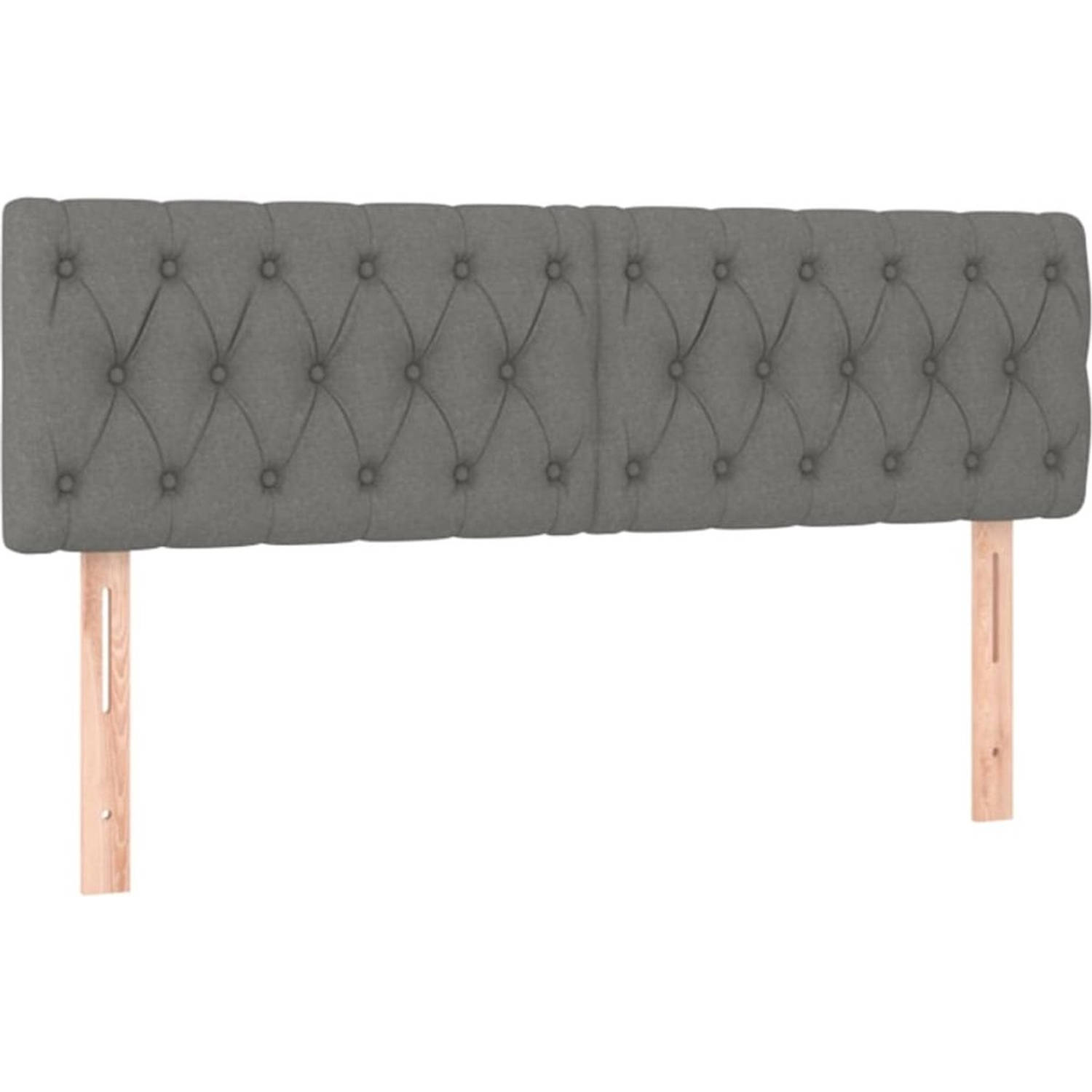 The Living Store Boxspring met matras en LED stof donkergrijs 140x200 cm - Boxspring - Boxsprings - Bed - Slaapmeubel - Boxspringbed - Boxspring Bed - Tweepersoonsbed - Bed Met Mat