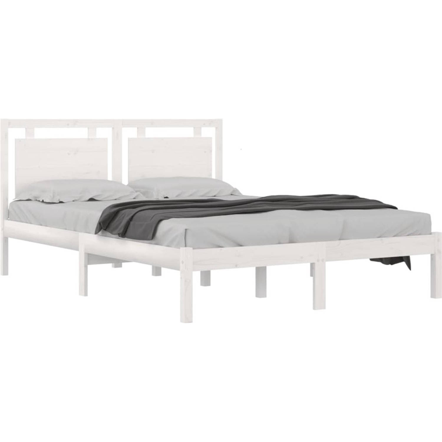 The Living Store - Bedframe - 120 x 190 cm - Massief grenenhout - Multiplex lattenbodem