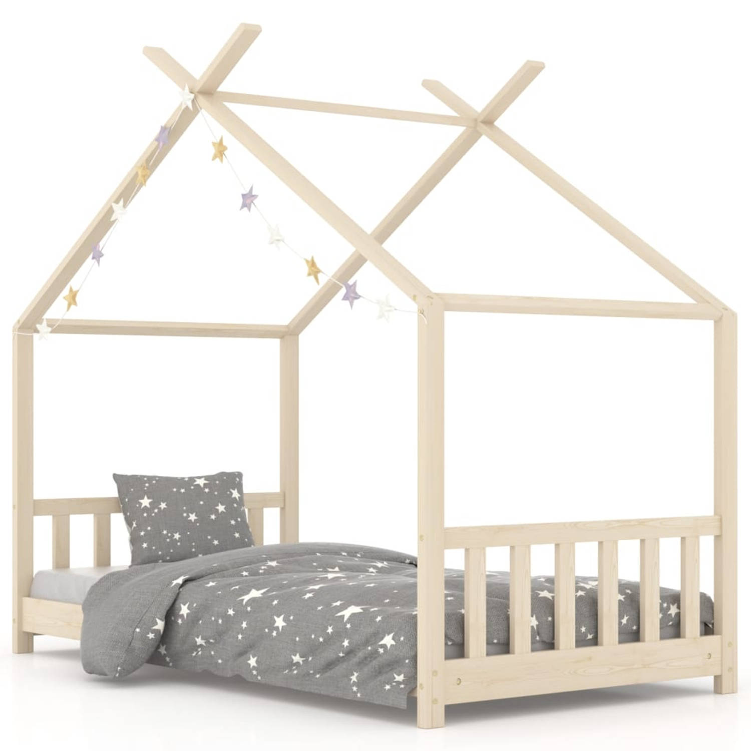 The Living Store Kinderbedframe massief grenenhout 70x140 cm - Bed