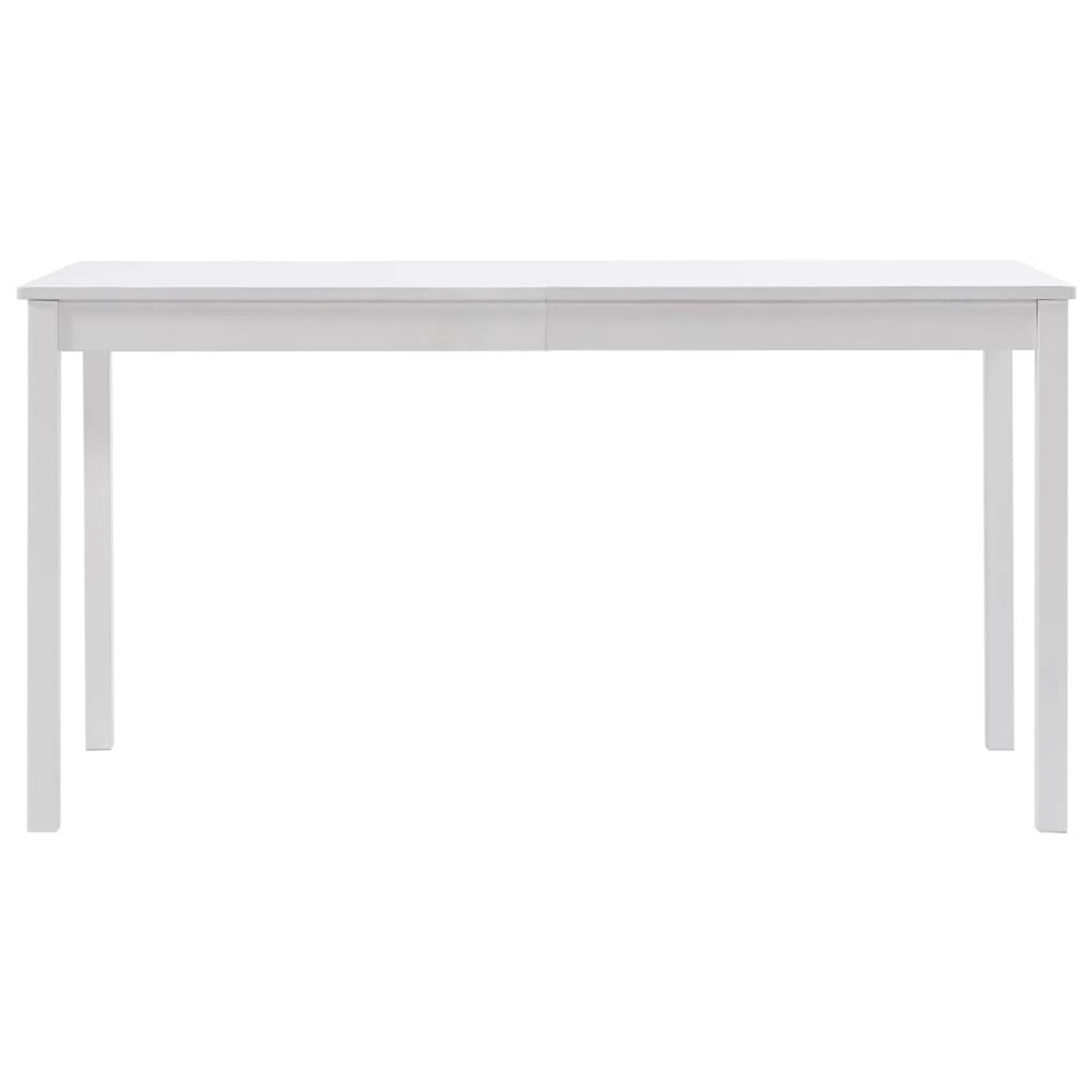 The Living Store Eettafel Grenenhout - Tafel 140x70x73cm - Wit