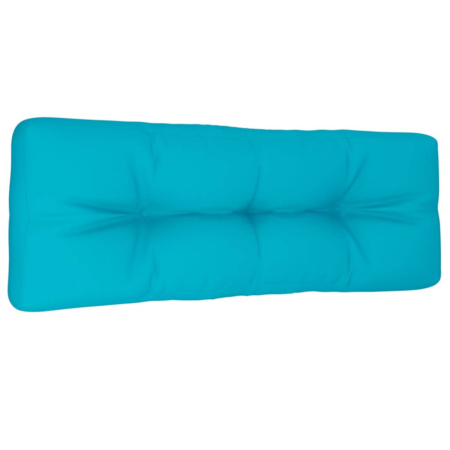 The Living Store Palletkussen - Turquoise - 120 x 40 x 12 cm - Polyester