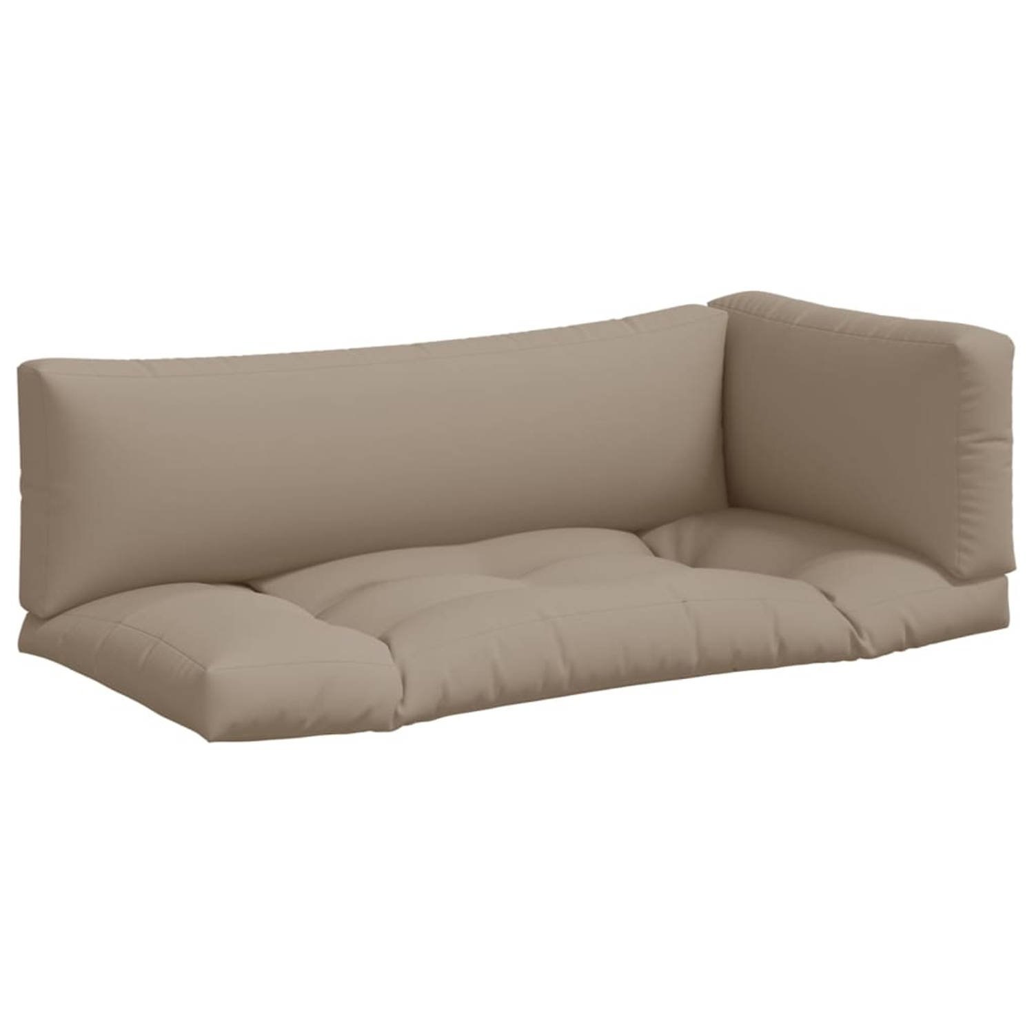 The Living Store Palletkussens - Polyester - 103x58x10 cm - Taupe