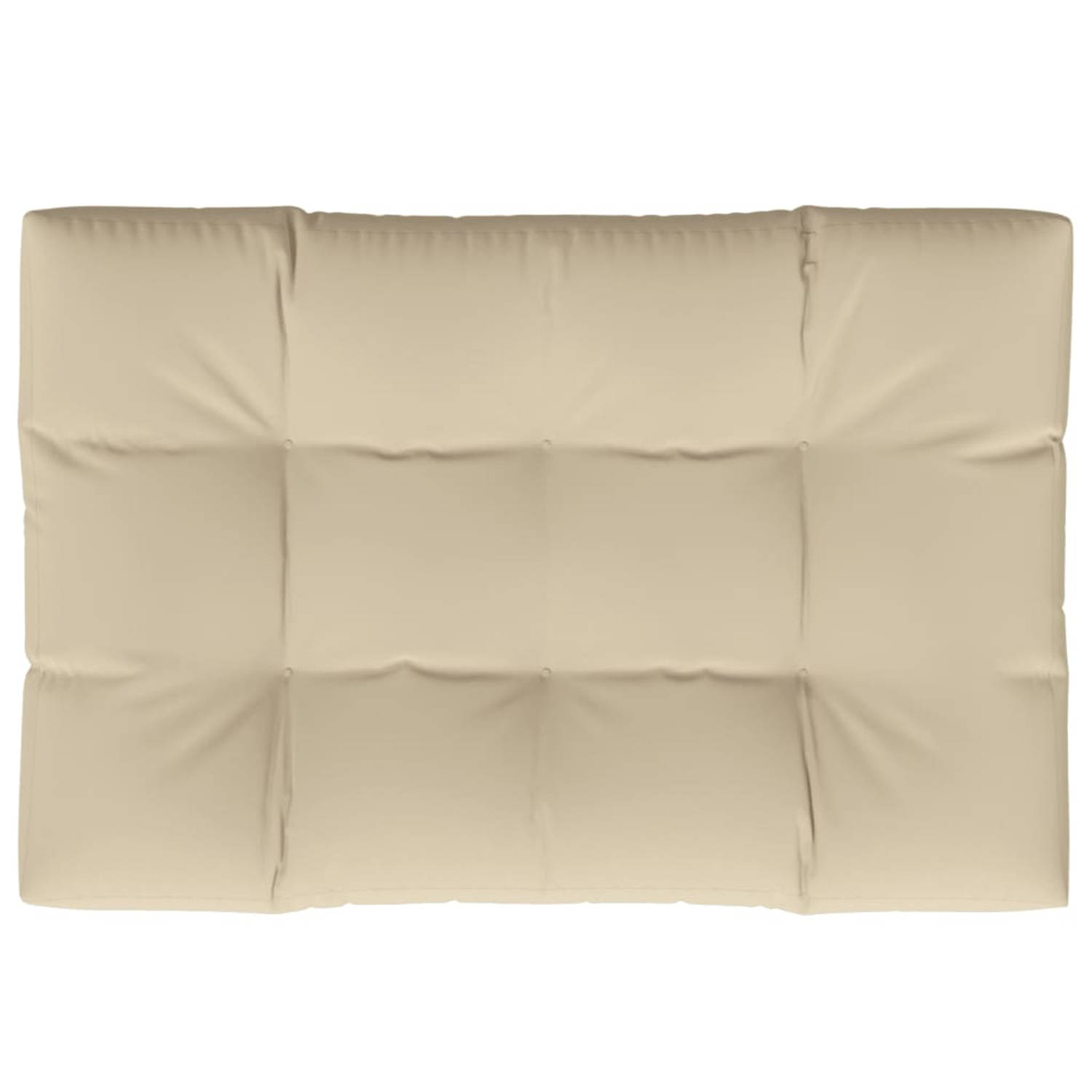 The Living Store Palletkussen - Beige - 120 x 80 x 12 cm - Polyester