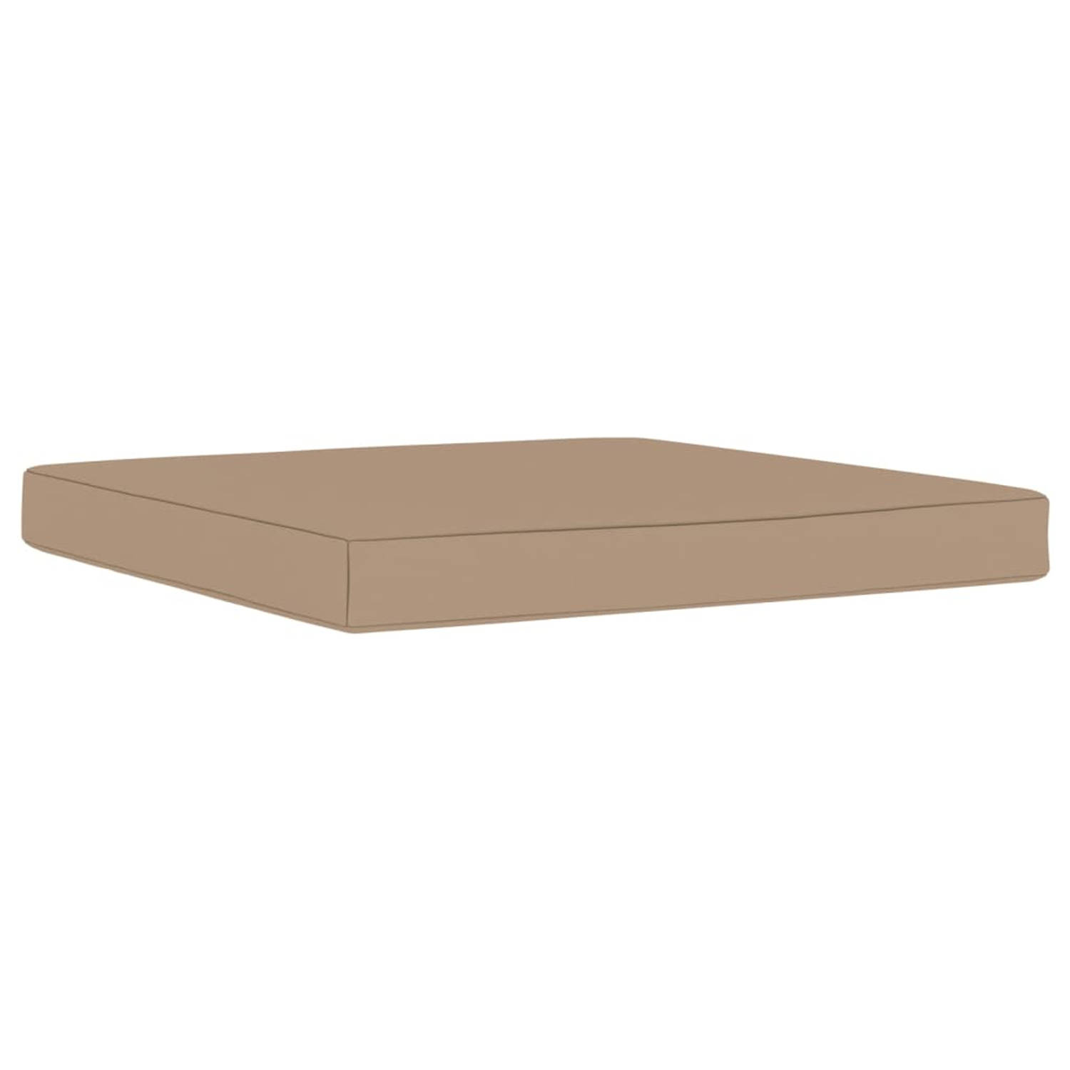 The Living Store Palletkussen - Taupe - 60x61.5x6 cm - Dikke voering