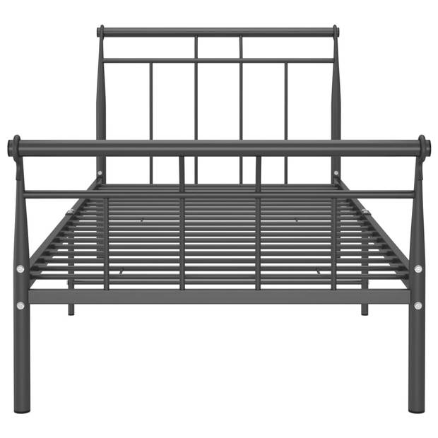 vidaXL Bedframe metaal zwart 90x200 cm