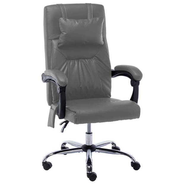 The Living Store Ergonomische Kantoorstoel - Massage- en Ligfunctie - Antraciet - 60 x 64 x (112 - 121) cm - Inclusief