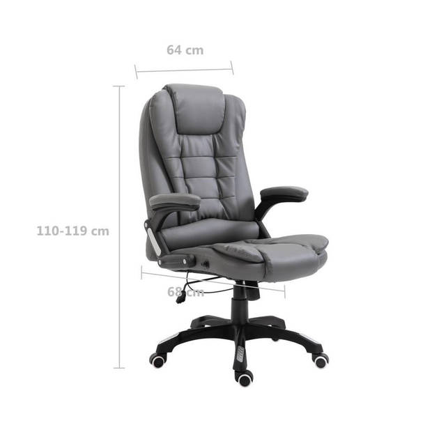 The Living Store bureaustoel - Ergonomisch ontwerp - Hoge rugleuning - In hoogte verstelbaar - 360 graden draaibaar -