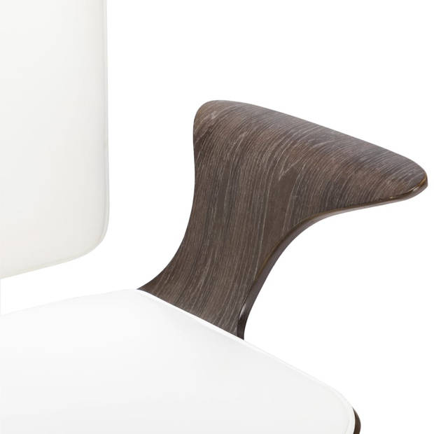 The Living Store Bureaustoel - Elegante bureaustoel - Ergonomisch ontwerp - Kunstleren bekleding - Verstelbaar - 69 x