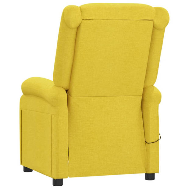 The Living Store Elektrisch Verstelbare Fauteuil - Geel - 70x90.5x98.5 cm - Verstelbare Rugleuning en Voetensteun -