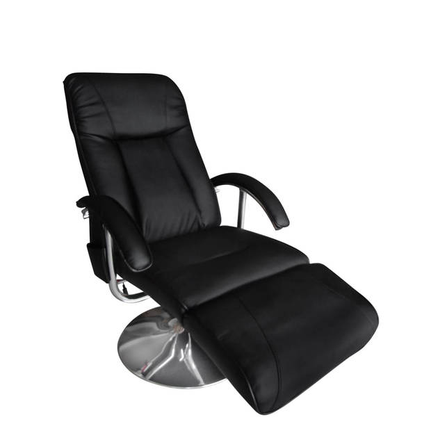 The Living Store Massagestoel - Zwart kunstleer - 137 x 68 x 104 (L x B x H) - Verstelbaar - Met verwarming -