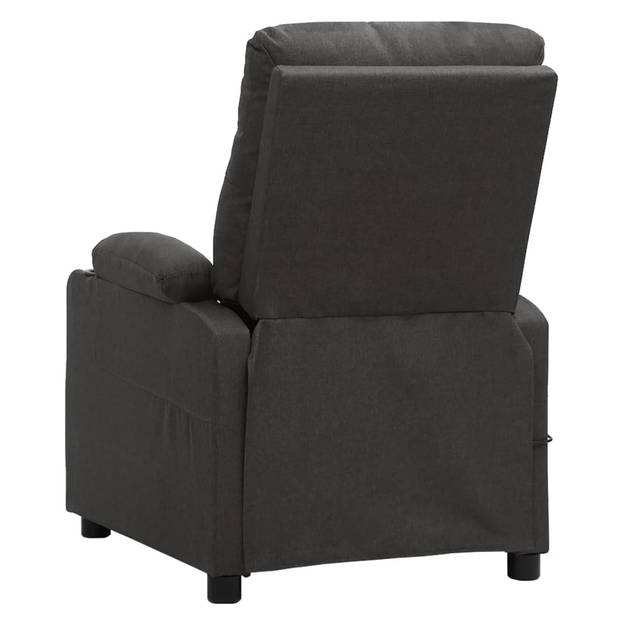 The Living Store Verstelbare Fauteuil - Luxe - Comfortabel - Donkergrijs - Stof - Metaal - 78.5x93x96.5cm -