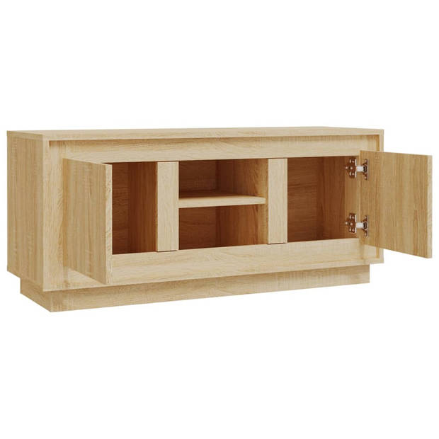 vidaXL Tv-meubel 102x35x45 cm bewerkt hout sonoma eikenkleurig