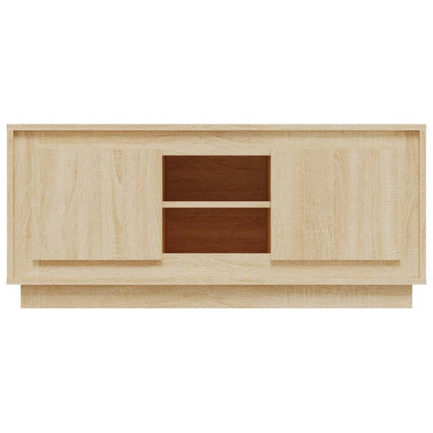 vidaXL Tv-meubel 102x35x45 cm bewerkt hout sonoma eikenkleurig