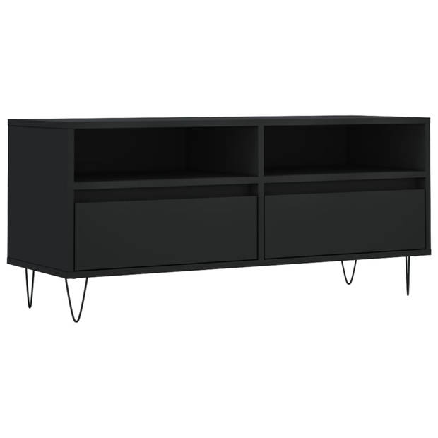 The Living Store TV-meubel - TV-kast en opbergmeubel - 100 x 34.5 x 44.5 cm - Stevig materiaal - voldoende