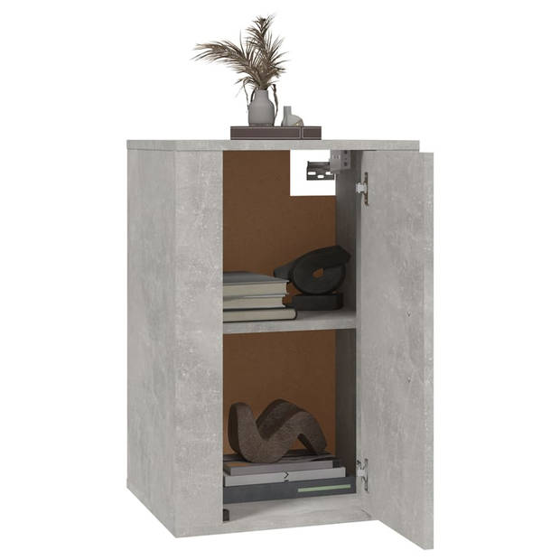 The Living Store Televisiewandmeubel Betongrijs 40x34.5x60 cm - Strak design - Voldoende opbergruimte - Wandgemonteerde