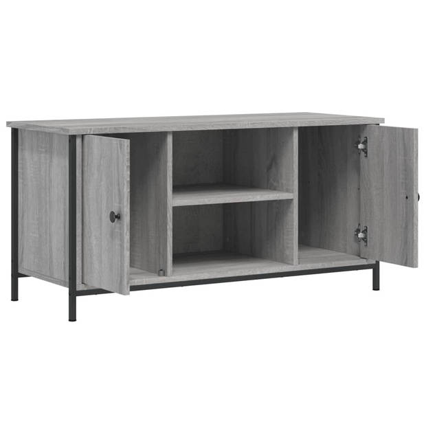 The Living Store TV-kast - Klassiek - Meubelen - Afmetingen- 100 x 40 x 50 cm - Kleur- Grijs Sonoma Eiken - Duurzaam