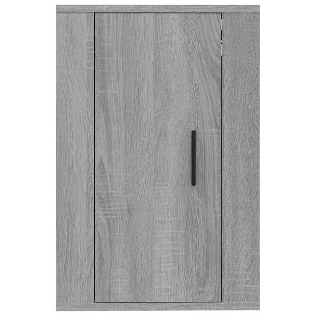 The Living Store TV-wandmeubel - televisiewandmeubelen - Afmeting- 40x34.5x60cm (BxDxH) - Ken- grijs sonoma eiken -