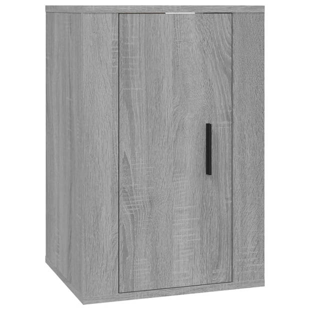 The Living Store Televisiekastenset - Grijs Sonoma Eiken - 57 x 34.5 x 40 cm en 40 x 34.5 x 60 cm - Wandgemonteerd