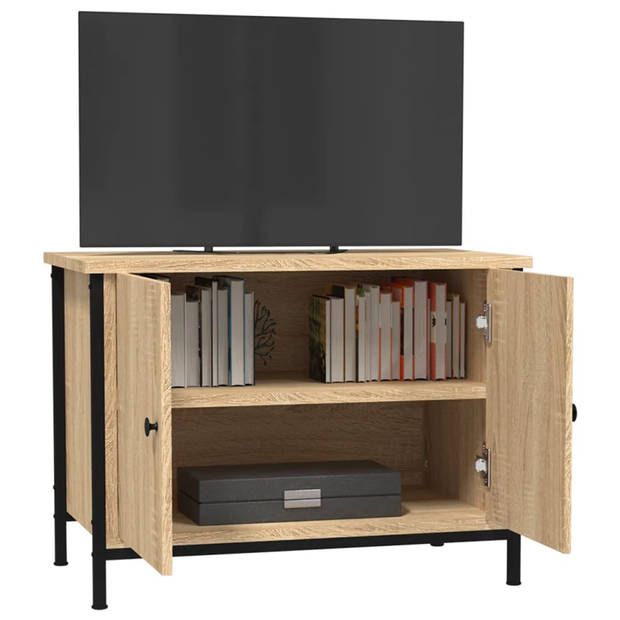 The Living Store TV-Meubel Sonoma Eiken - Duurzaam Hout - 60 x 35 x 45 cm - Opbergruimte - Stevig Blad - Praktische