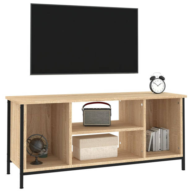 The Living Store tv-meubel Sonoma eiken - 102 x 35 x 45 cm - trendy ontwerp - duurzaam hout- voldoende opbergruimte -