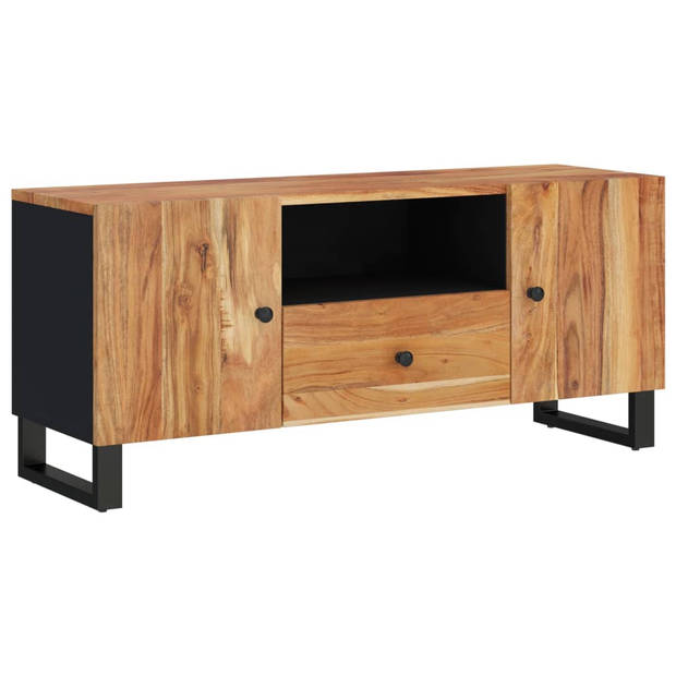 vidaXL Tv-meubel 105x33,5x46 cm massief acaciahout en bewerkt hout