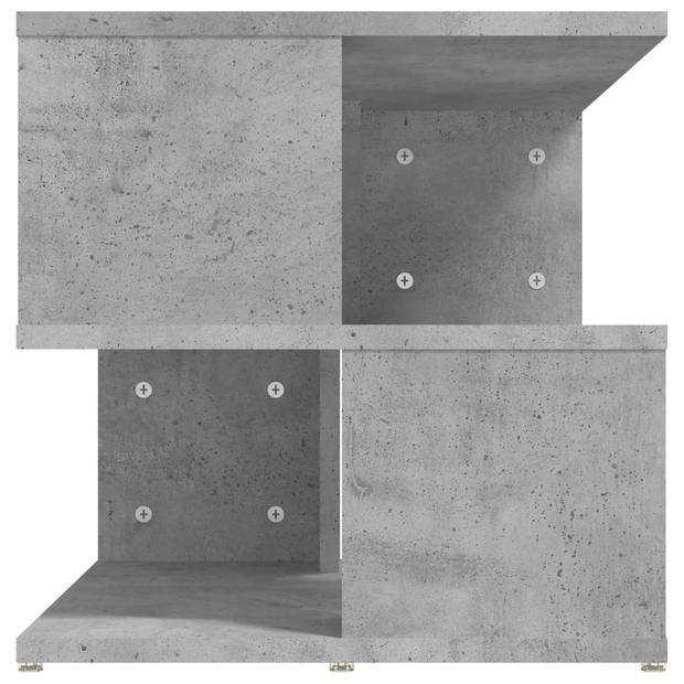 vidaXL Bijzettafel 40x40x40 cm bewerkt hout betongrijs
