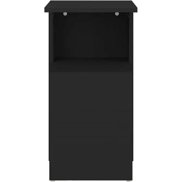 The Living Store Woonkamertafel - zwart spaanplaat - 36x30x56 cm - stabiel oppervlak