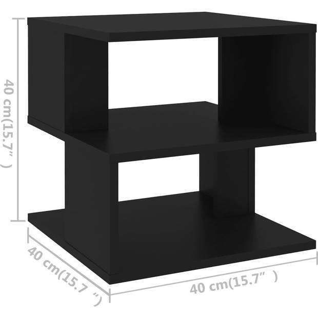 The Living Store Woonkamertafel - 40 x 40 x 40 cm - Zwart