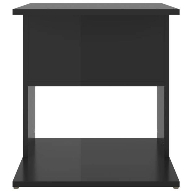 The Living Store Salontafel Basic - 45 x 45 x 48 cm - Hoogglans zwart