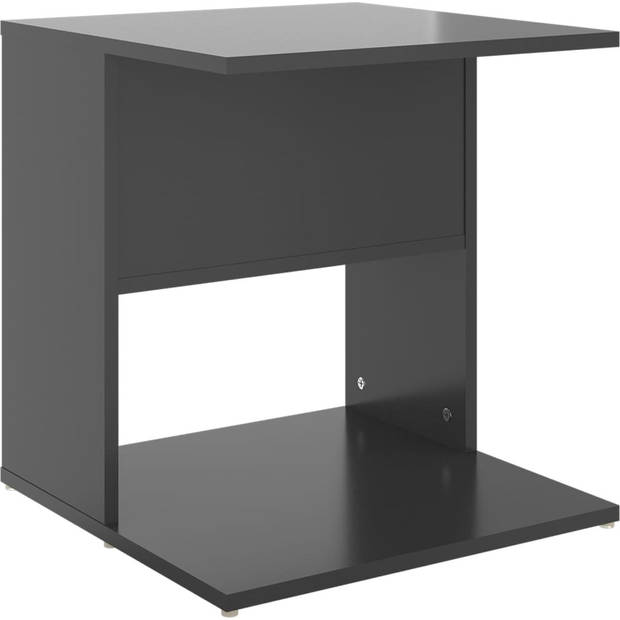 The Living Store Woonkamertafel - Salontafel - 45 x 45 x 48 cm - Hoogglans grijs