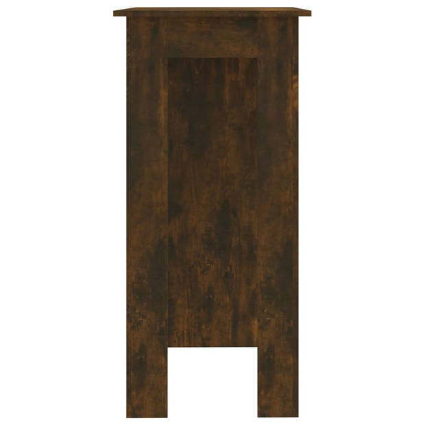 vidaXL Bartafel met schap 102x50x103,5 cm bewerkt hout gerookt eiken