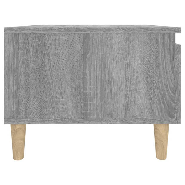 vidaXL Bijzettafel 50x46x35 cm bewerkt hout grijs sonoma eikenkleurig