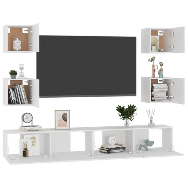 The Living Store Televisiekast - Trendy en praktisch design - Wandmontage - Multifunctioneel opbergmeubel - Eenvoudig