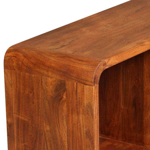 The Living Store Tv-meubel Acacia - 120 x 30 x 40 cm - Bruin - Massief hout met honingkleurige afwerking - Handgemaakt