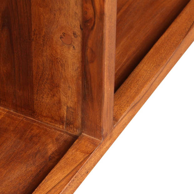The Living Store Tv-meubel Acacia - 120 x 30 x 40 cm - Bruin - Massief hout met honingkleurige afwerking - Handgemaakt