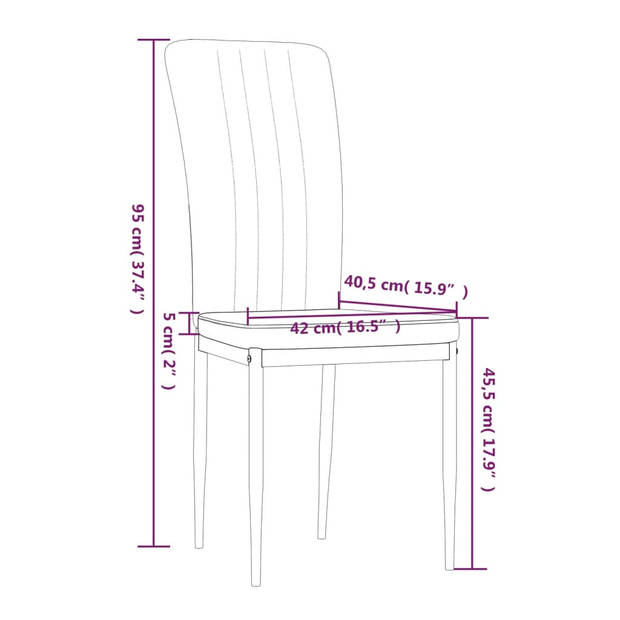 vidaXL Eetkamerstoelen 4 st fluweel blauw