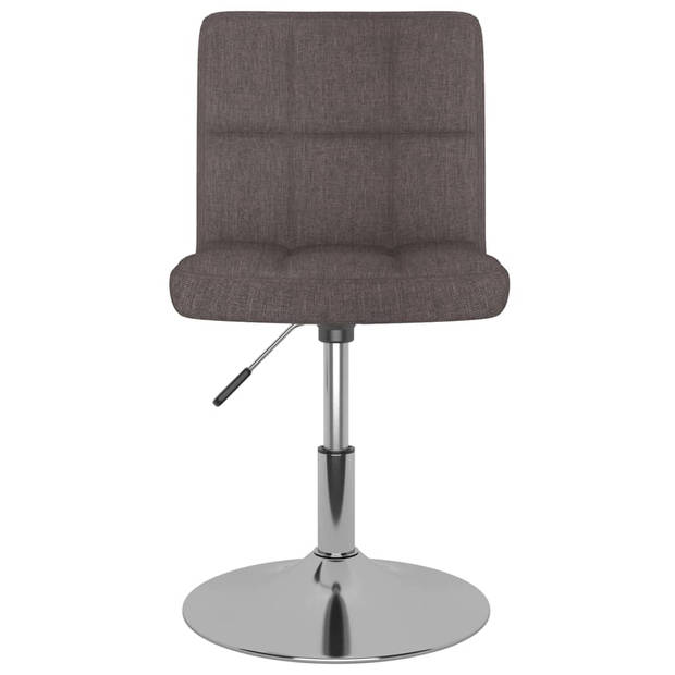 vidaXL Eetkamerstoelen draaibaar 6 st stof taupe