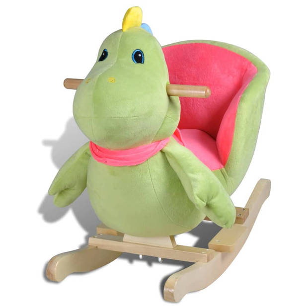 The Living Store Dinosaurus Schommelstoel - Babyspeelgoed met Pluche - Optimaal Comfort - 60x32x54 cm - Geschikt vanaf