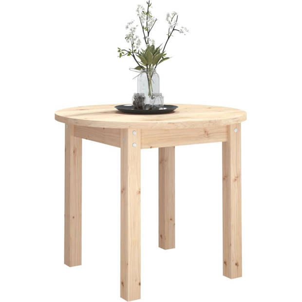 The Living Store Salontafel Grenenhout - Ø 55 x 45 cm - Rustieke uitstraling