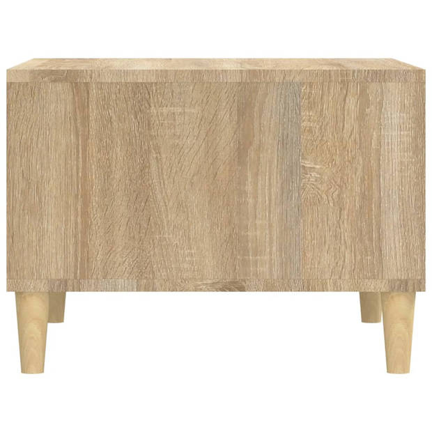 The Living Store Salontafel Scandinavische Stijl - Opbergruimte - Hout - 60 x 50 x 36.5 cm