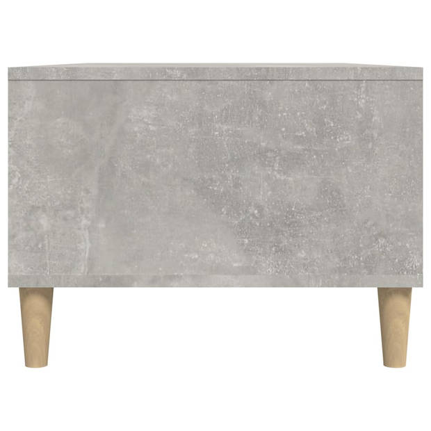 The Living Store Salontafel Betongrijs - Bewerkt Hout - 90 x 50 x 36.5 cm