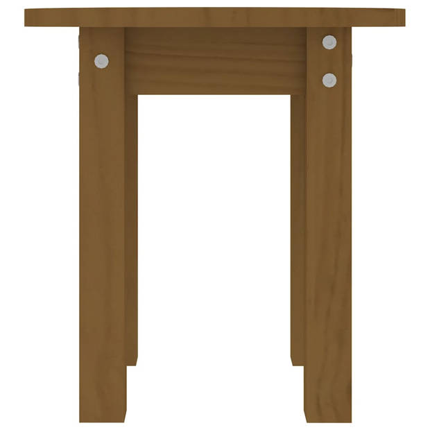 The Living Store Klassieke houten salontafel - 35 x 35 cm - Massief grenenhout