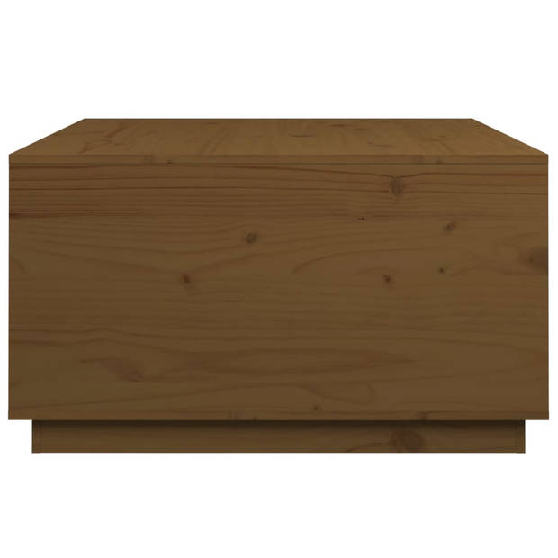 vidaXL Salontafel 80x80x45 cm massief grenenhout honingbruin