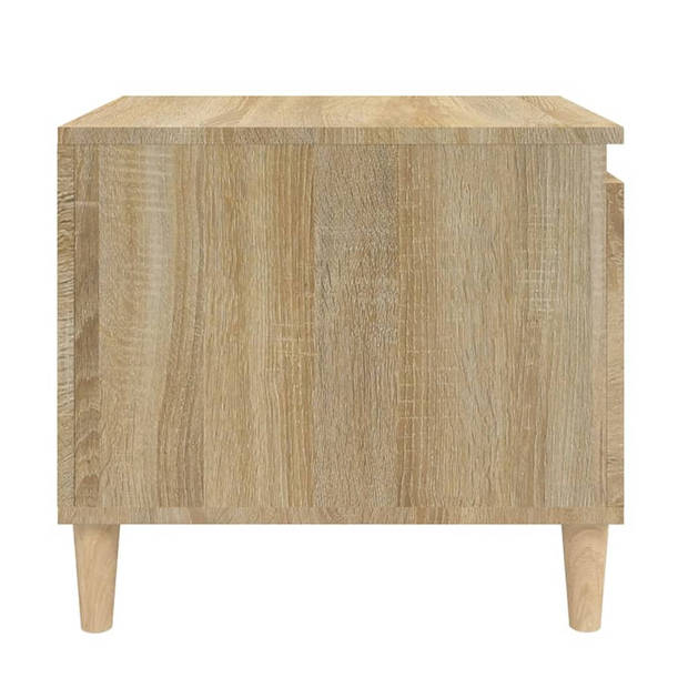 The Living Store Salontafel - Sonoma Eiken - 100 x 50 x 45 cm - Ruime Opbergruimte