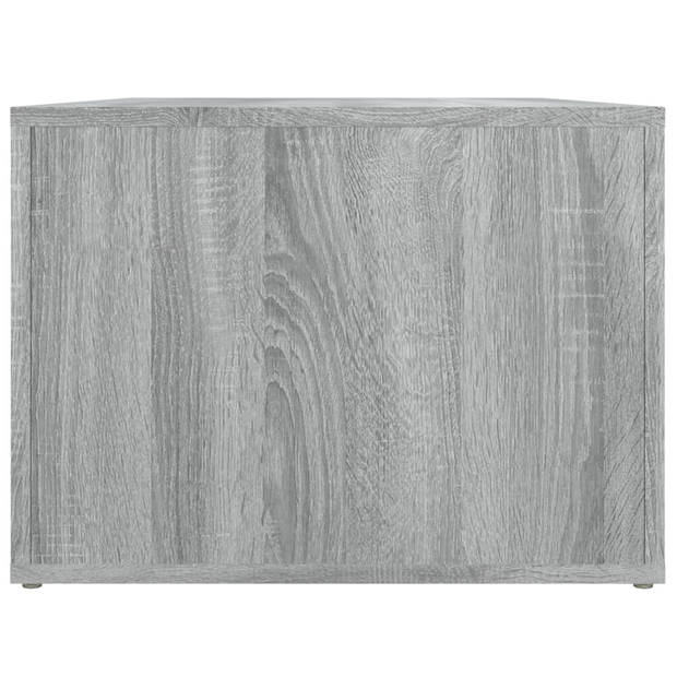 vidaXL Salontafel 80x50x36 cm bewerkt hout grijs sonoma eikenkleurig