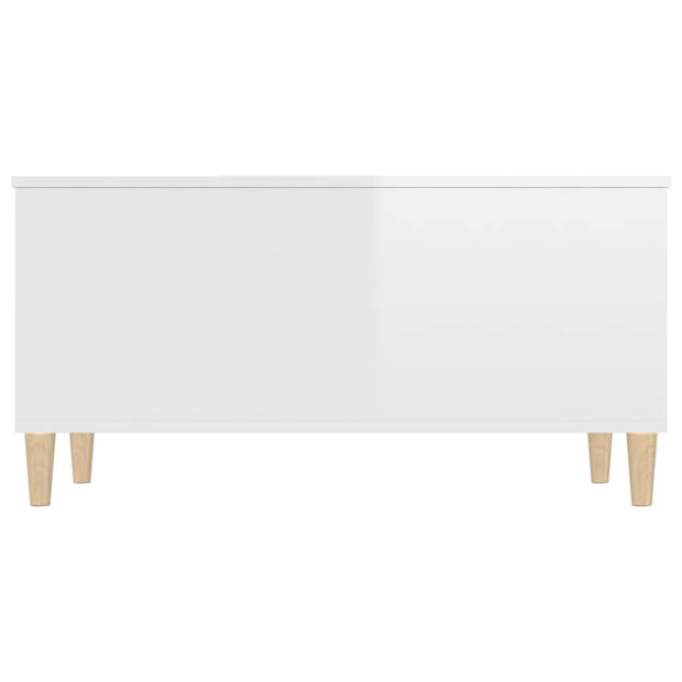 The Living Store Salontafel Lift-top 90 x 44.5 x 45 cm - Hoogglans Wit