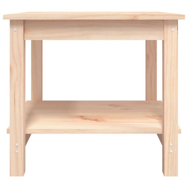 The Living Store Salontafel Massief Grenenhout - 50 x 50 x 45 cm - Rustieke Uitstraling