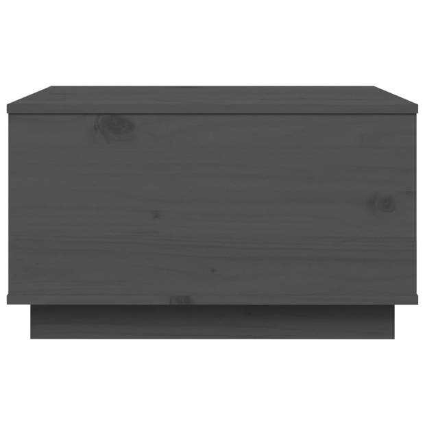 vidaXL Salontafel 60x50x35 cm massief grenenhout grijs